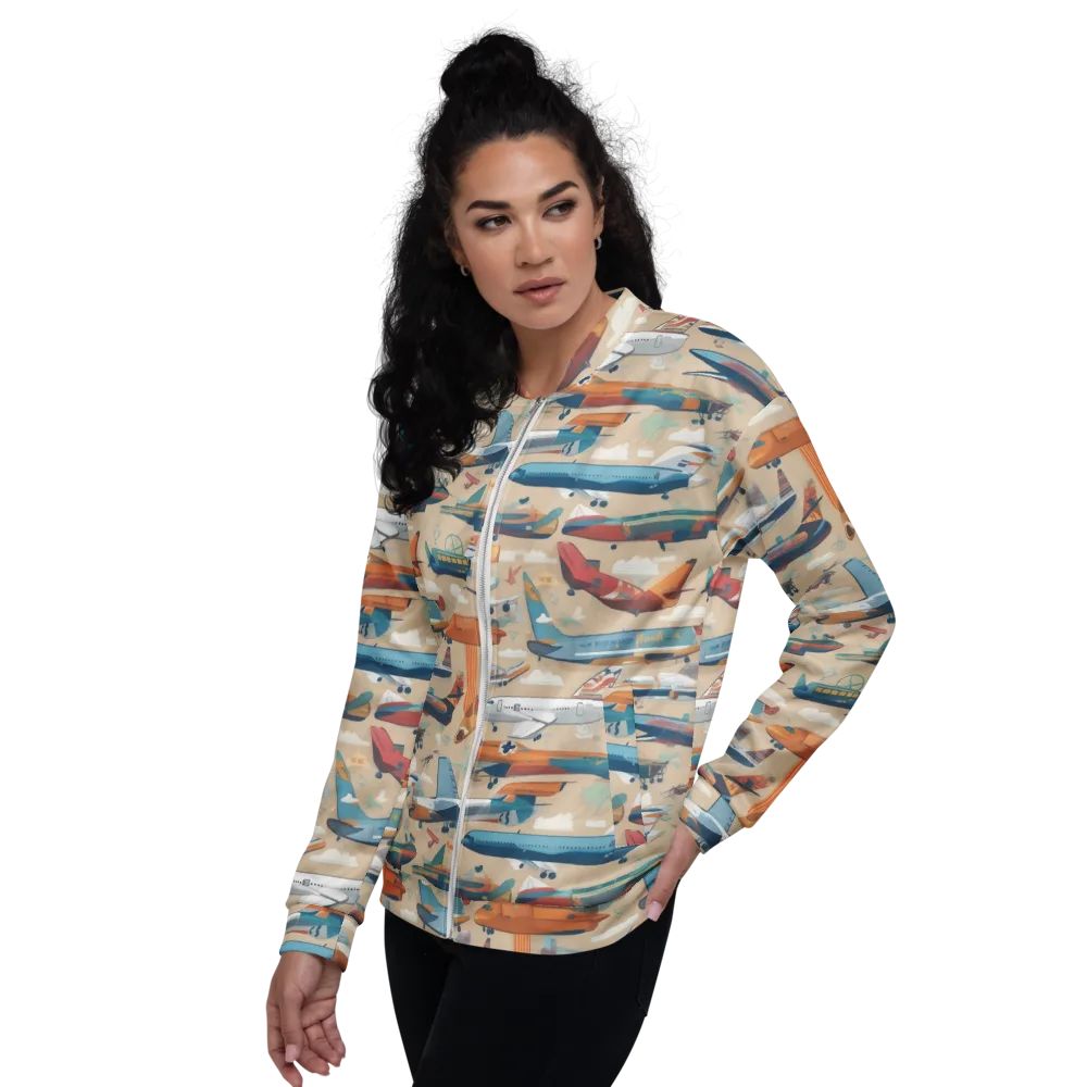 Jetstream Almanac on Bomber Jacket — Left