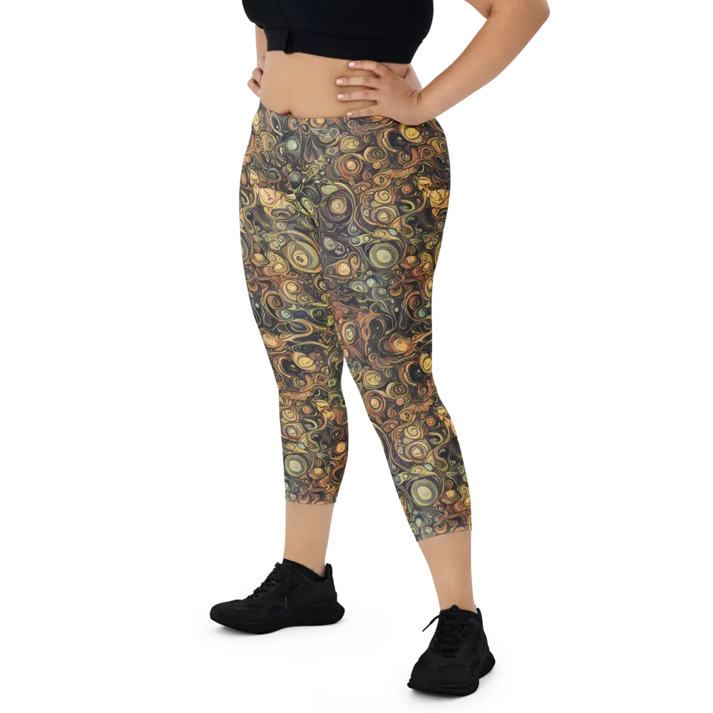 Amber Undertow on Capri Leggings — Front