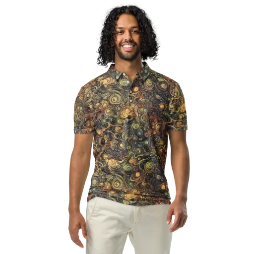 Amber Undertow on a Men's Slim Fit Polo Shirt