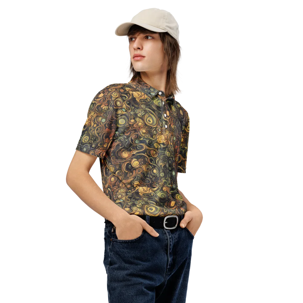 Amber Undertow on Men's Slim Fit Polo Shirt — Right Front