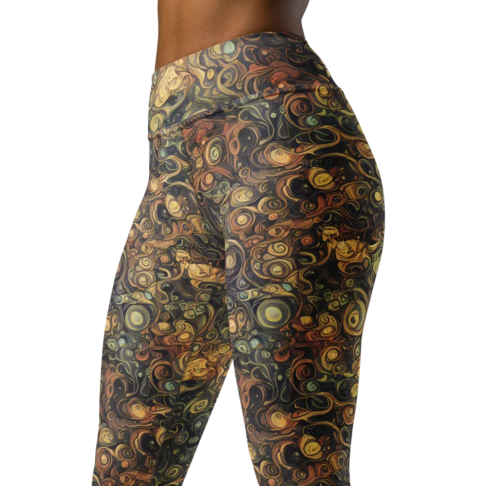 Amber Undertow on Yoga Leggings — Left Front
