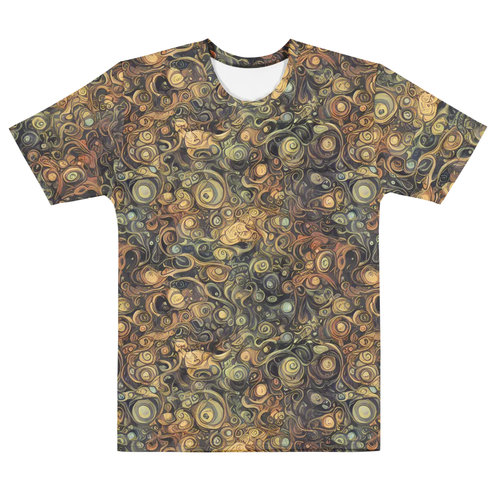 Amber Undertow on Men's Cotton Crew Neck T-Shirt — Front