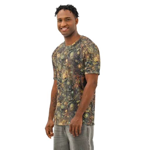 Amber Undertow on a Men's Cotton Crew Neck T-Shirt