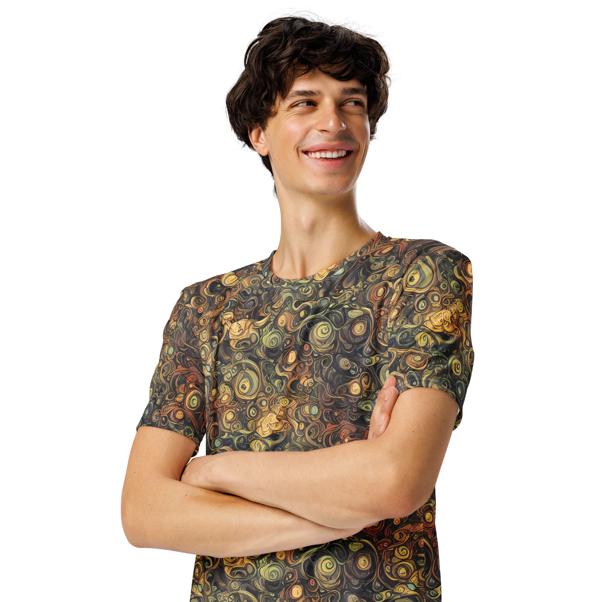 Amber Undertow on Men's Crew Neck T-Shirt — Left Front
