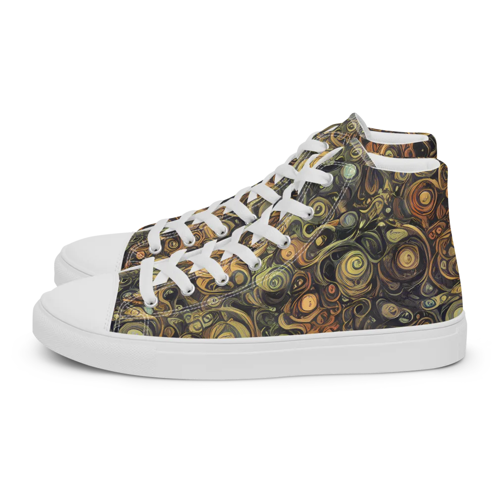 Amber Undertow on Women's High Top Canvas Shoes — Left