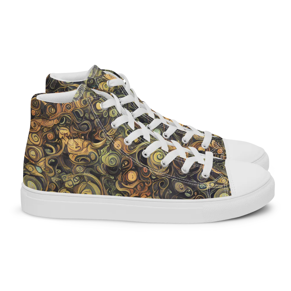 Amber Undertow on Women's High Top Canvas Shoes — Right