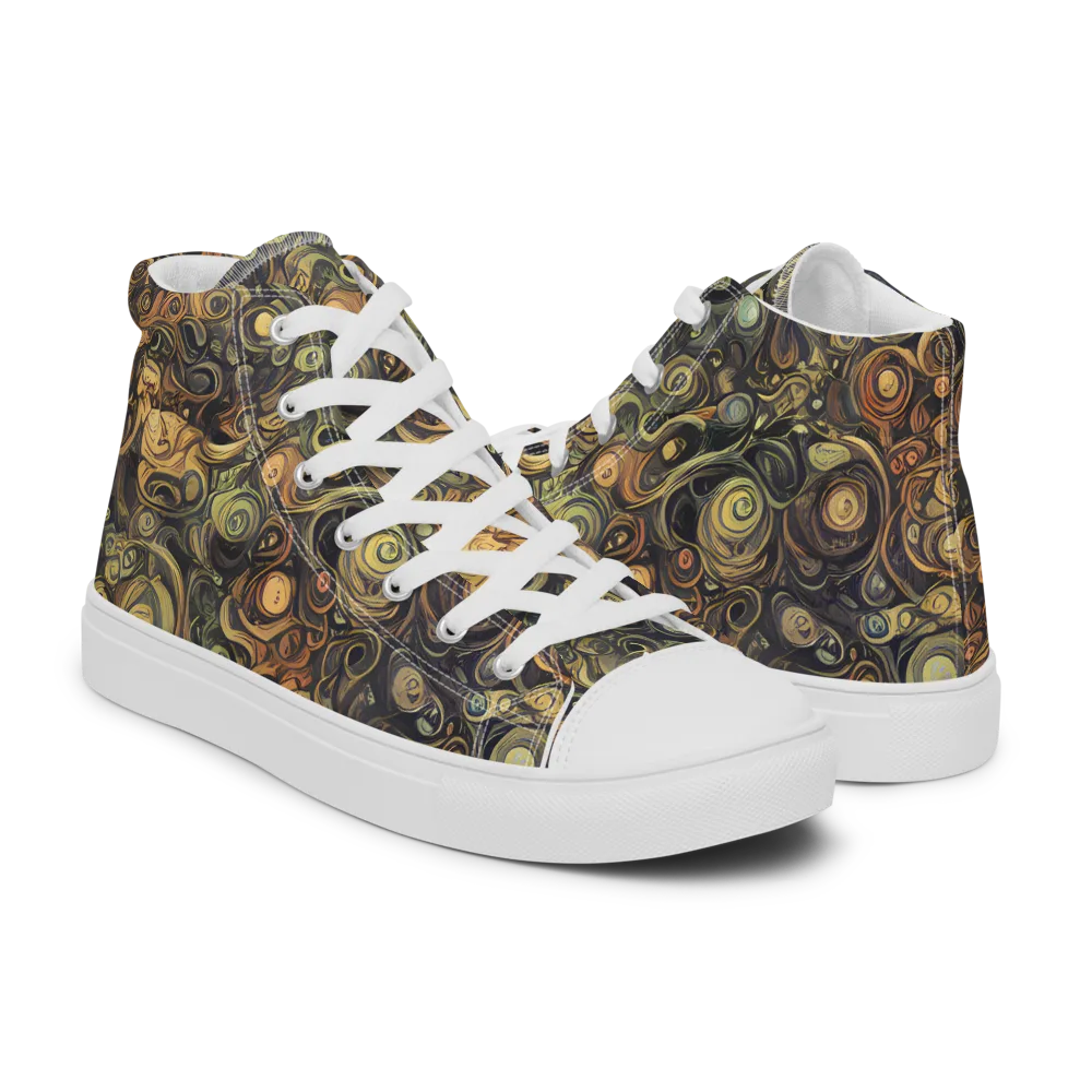 Amber Undertow on Women's High Top Canvas Shoes — Right