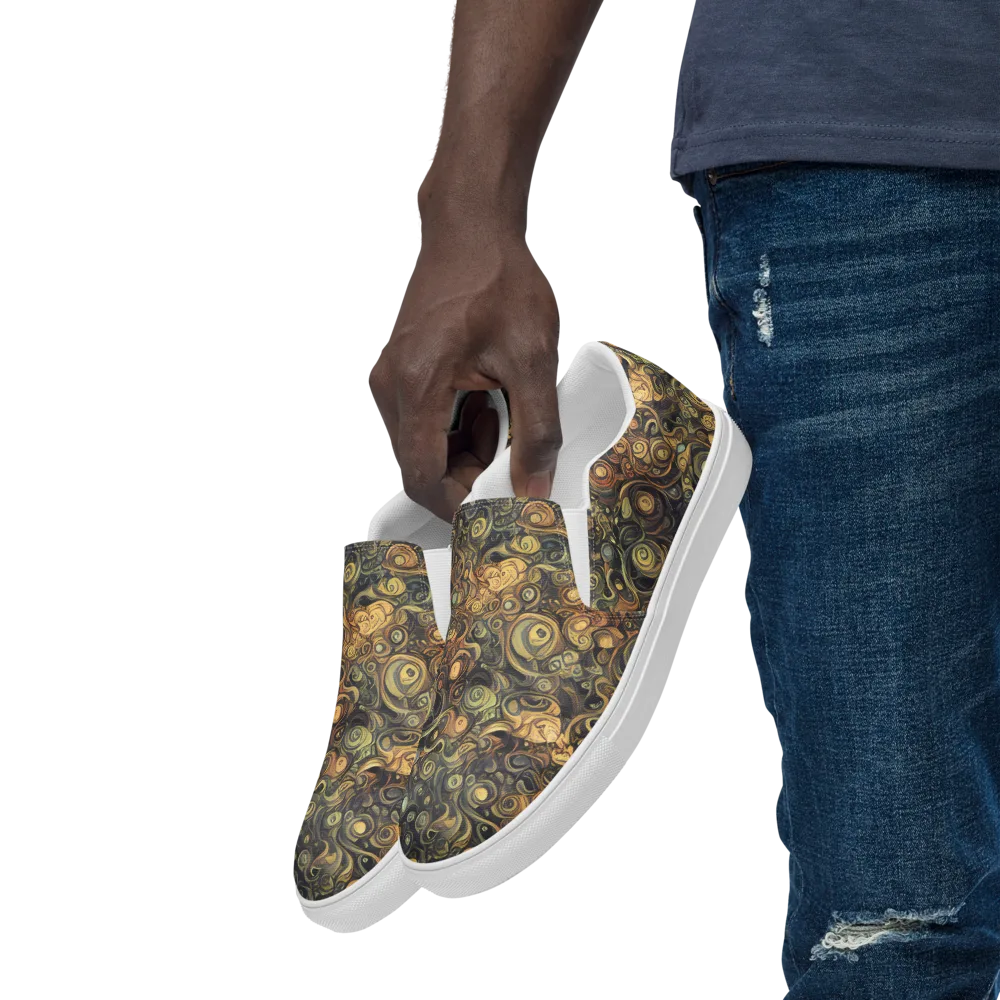 Amber Undertow on Men's Slip-On Canvas Shoes — Left Front