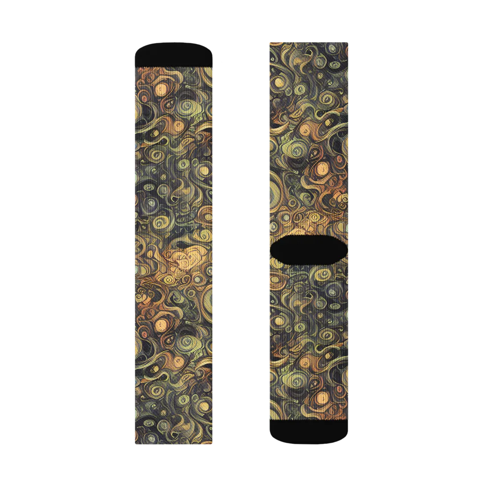 Amber Undertow on Socks — Left Sock