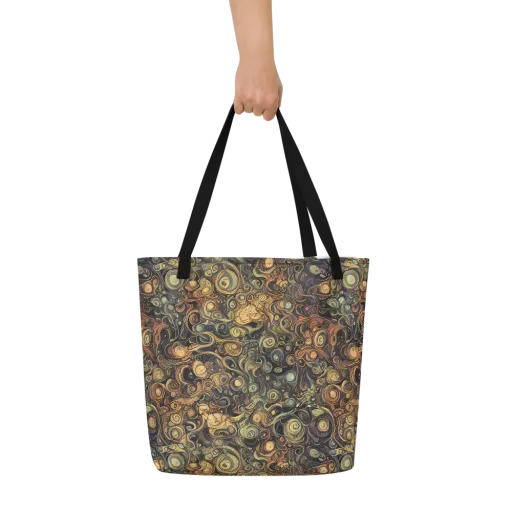 Amber Undertow on a Large Tote Bag W/ Pocket