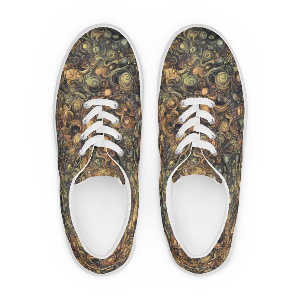 Amber Undertow on Men's Lace-Up Canvas Shoes — Front