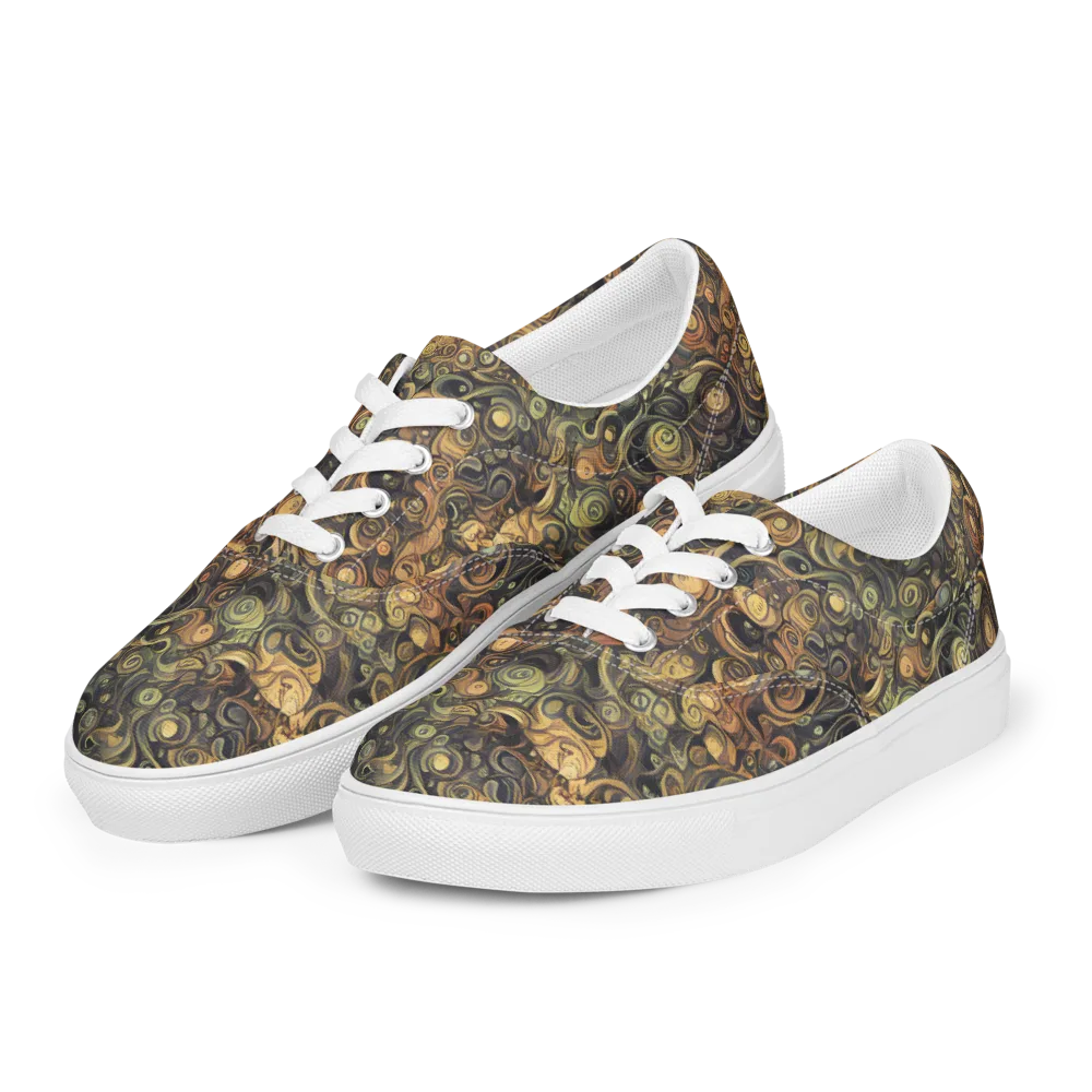 Amber Undertow on Men's Lace-Up Canvas Shoes — Left Front