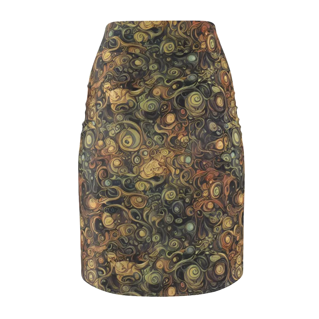 Amber Undertow on Pencil Skirt — Back