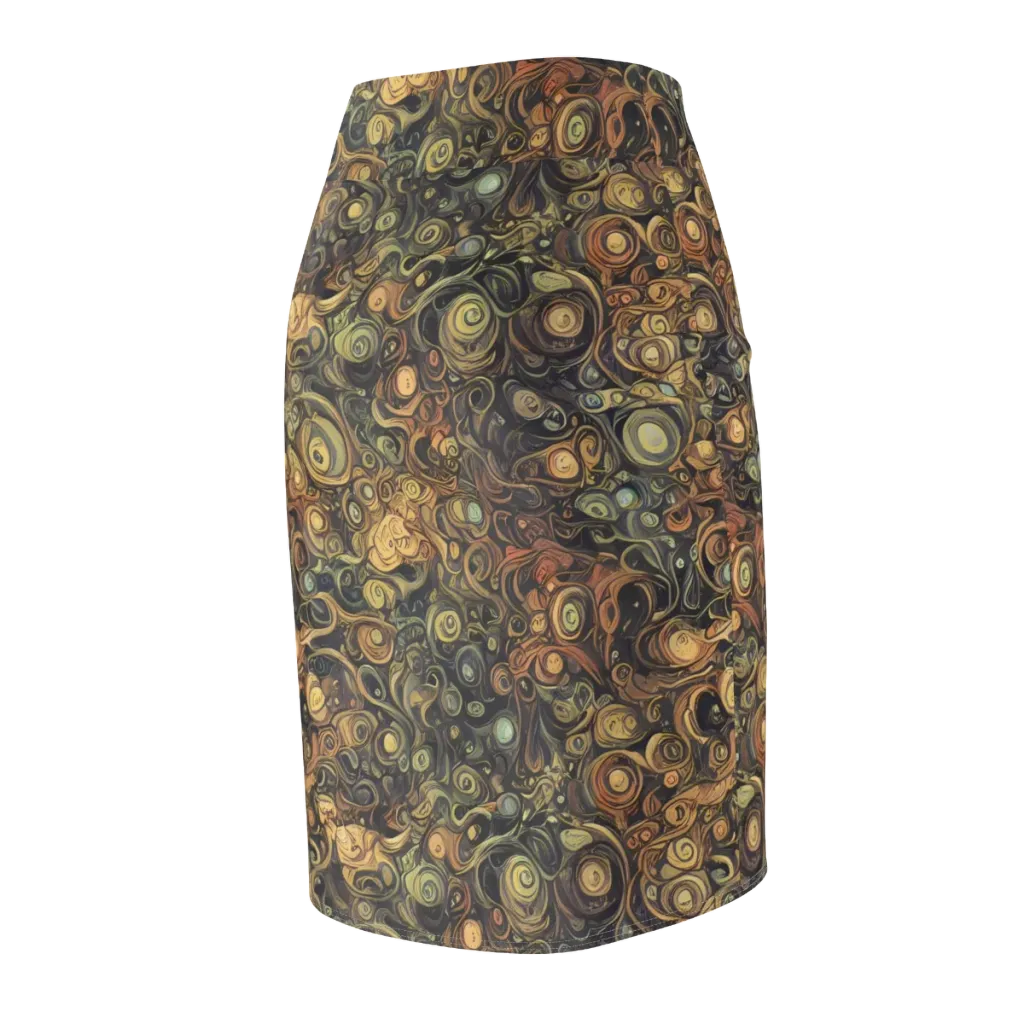 Amber Undertow on Pencil Skirt — Back Side