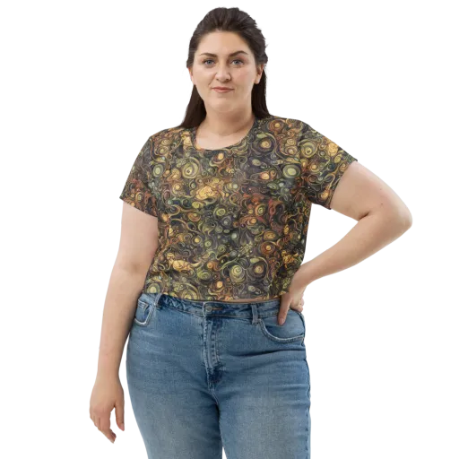 Amber Undertow on a Crop Tee