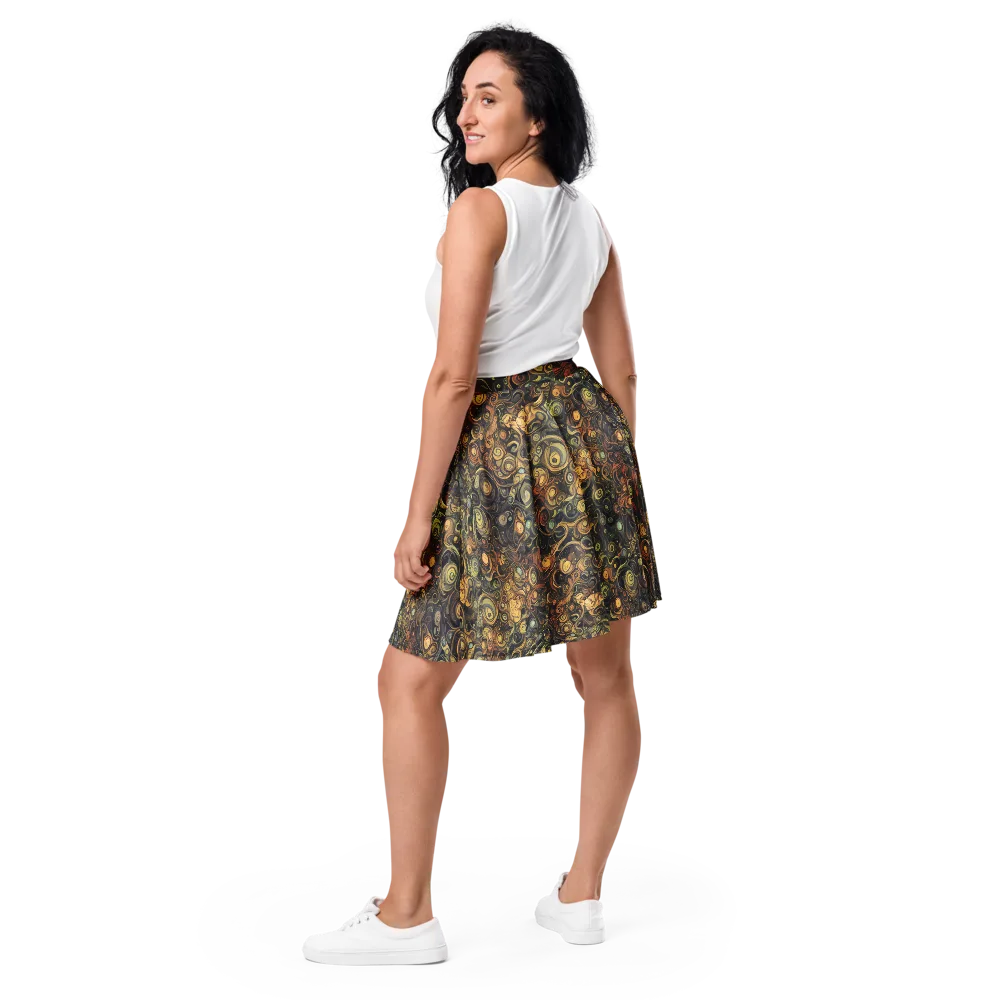 Amber Undertow on Skater Skirt — Back
