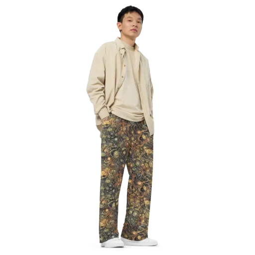 Amber Undertow on a Wide-Leg Pants