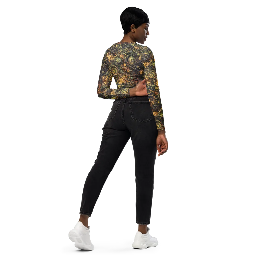 Amber Undertow on Long Sleeve Crop Top — Right Back