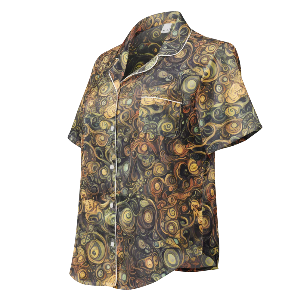 Amber Undertow on Women's Short Sleeve Pajama Top — Left Front
