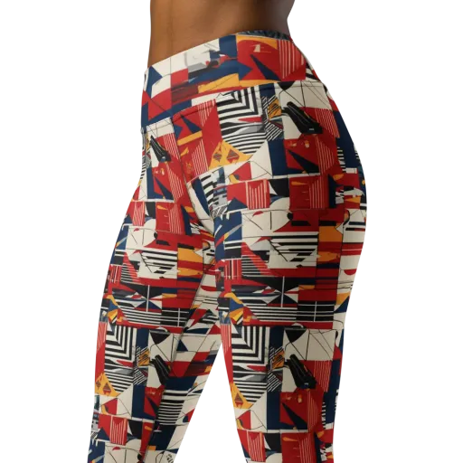 Redline Geometry on a Yoga Leggings