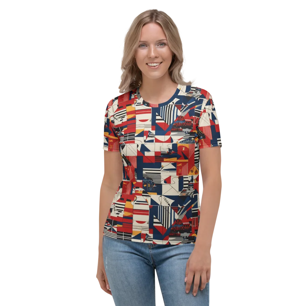 Redline Geometry on Women's Crew Neck T-Shirt — Front