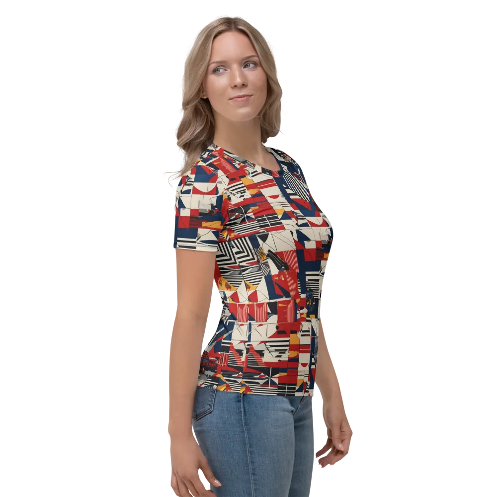 Redline Geometry on Women's Crew Neck T-Shirt — Right