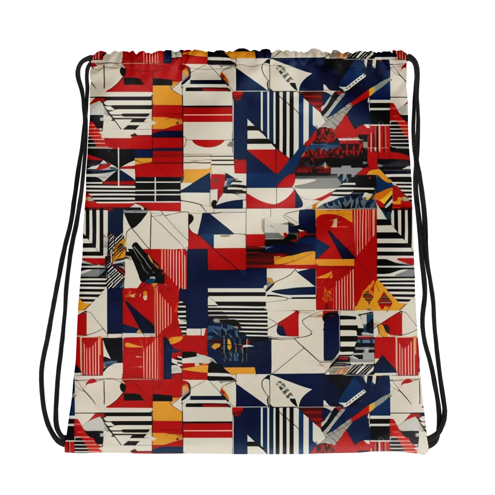 Redline Geometry on Drawstring Bag — Photo