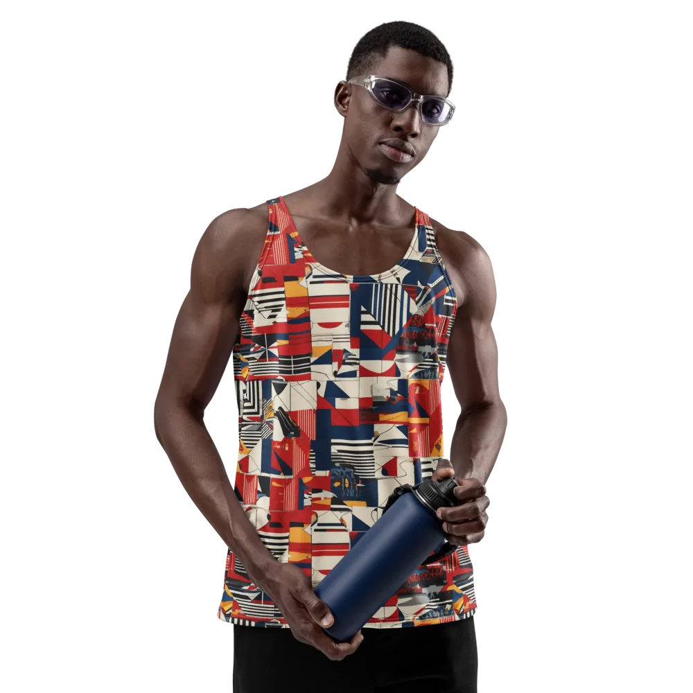 Redline Geometry on Men's Tank Top — Front