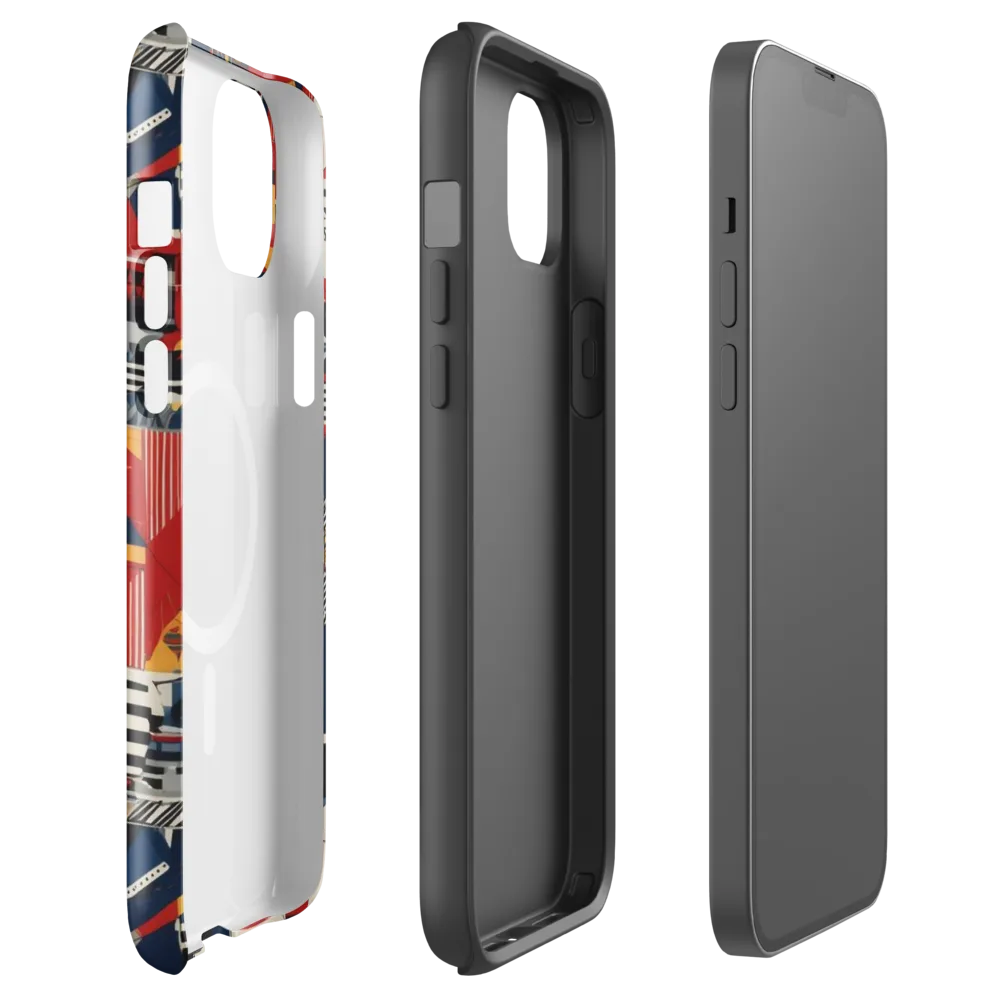 Redline Geometry on MagSafe Tough Case for iPhone® — Front