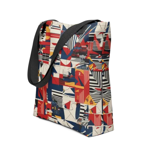Redline Geometry on a Tote Bag