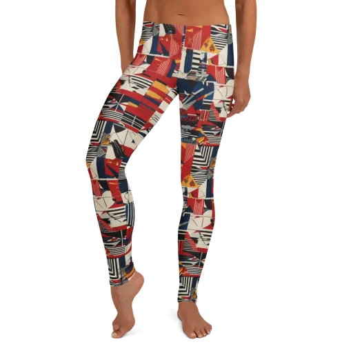Redline Geometry on a Leggings