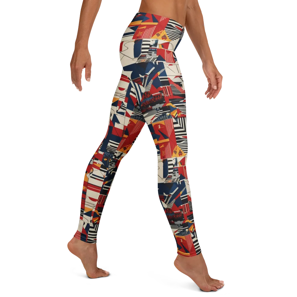 Redline Geometry on Leggings — Right