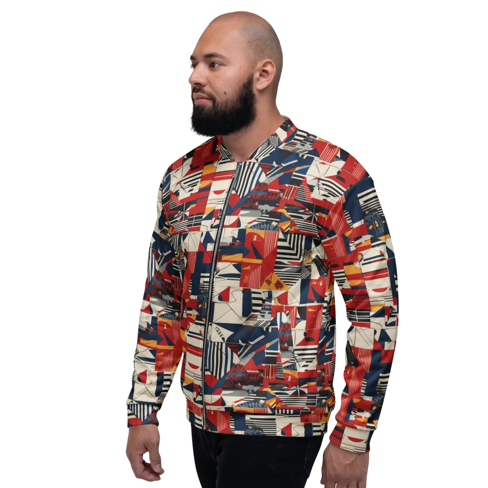 Redline Geometry on Bomber Jacket — Left