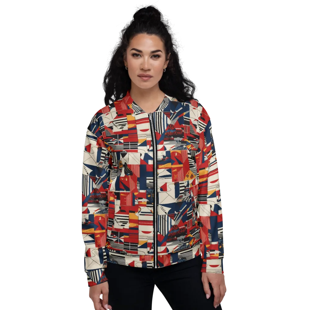 Redline Geometry on Bomber Jacket — Front