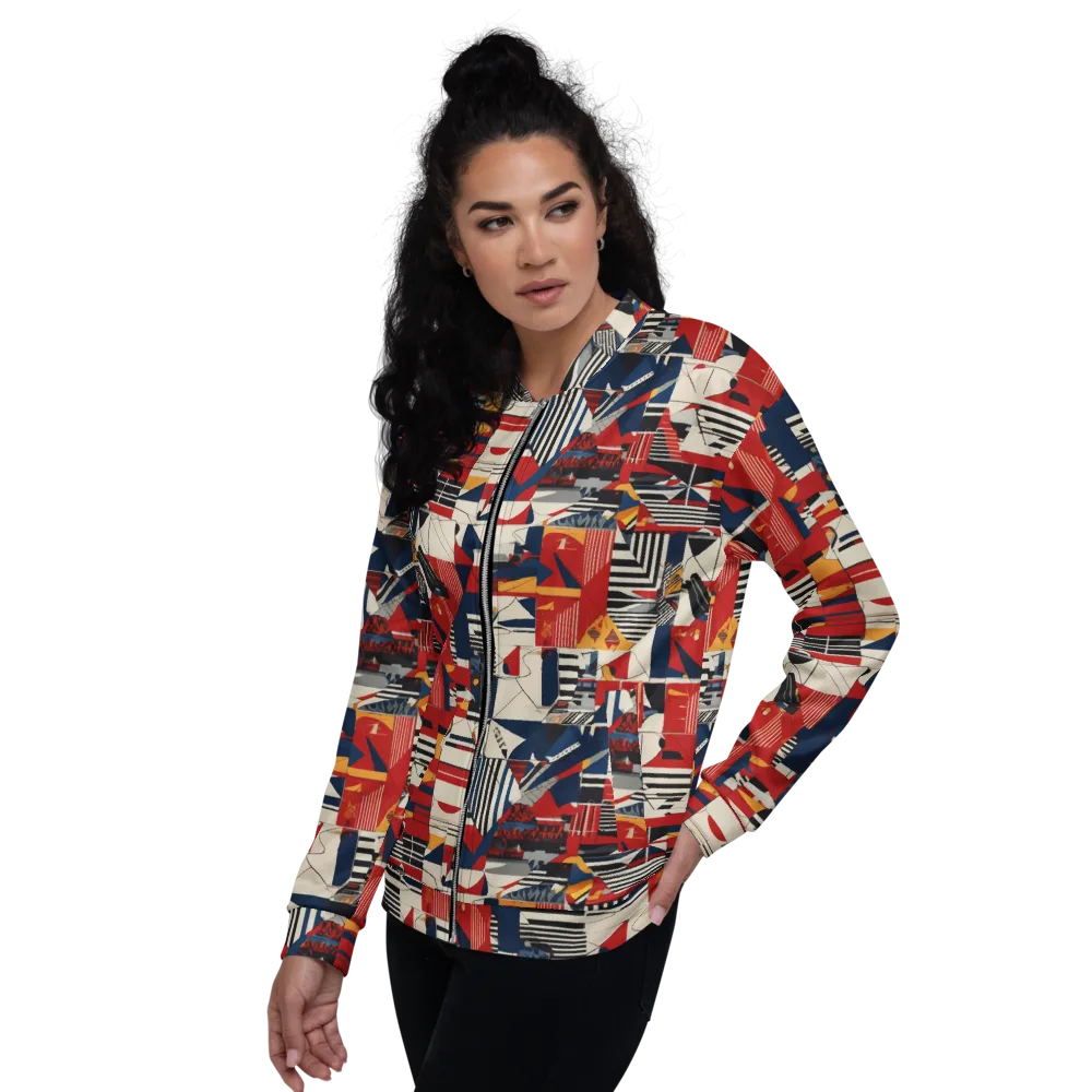Redline Geometry on Bomber Jacket — Left