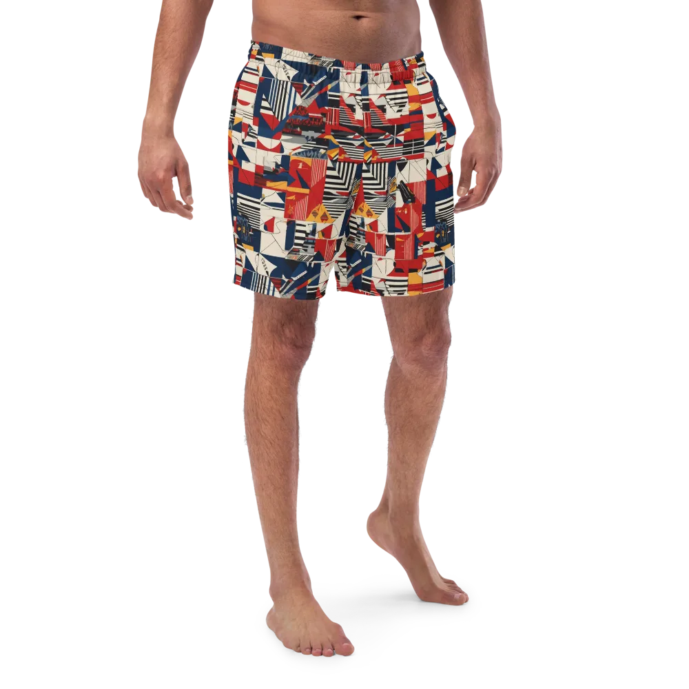 Redline Geometry on Swim Trunks — Front