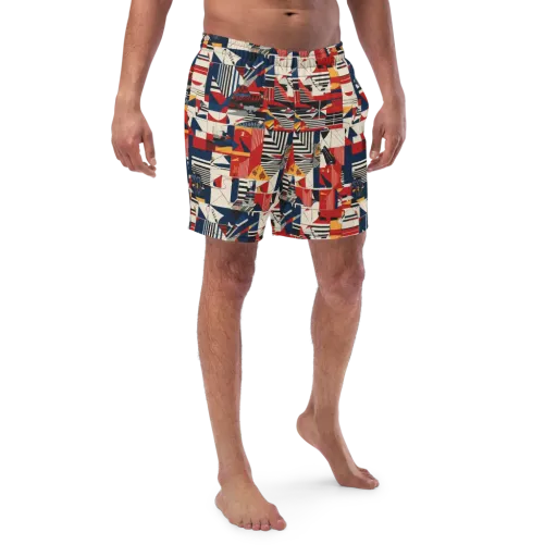 Redline Geometry on Swim Trunks