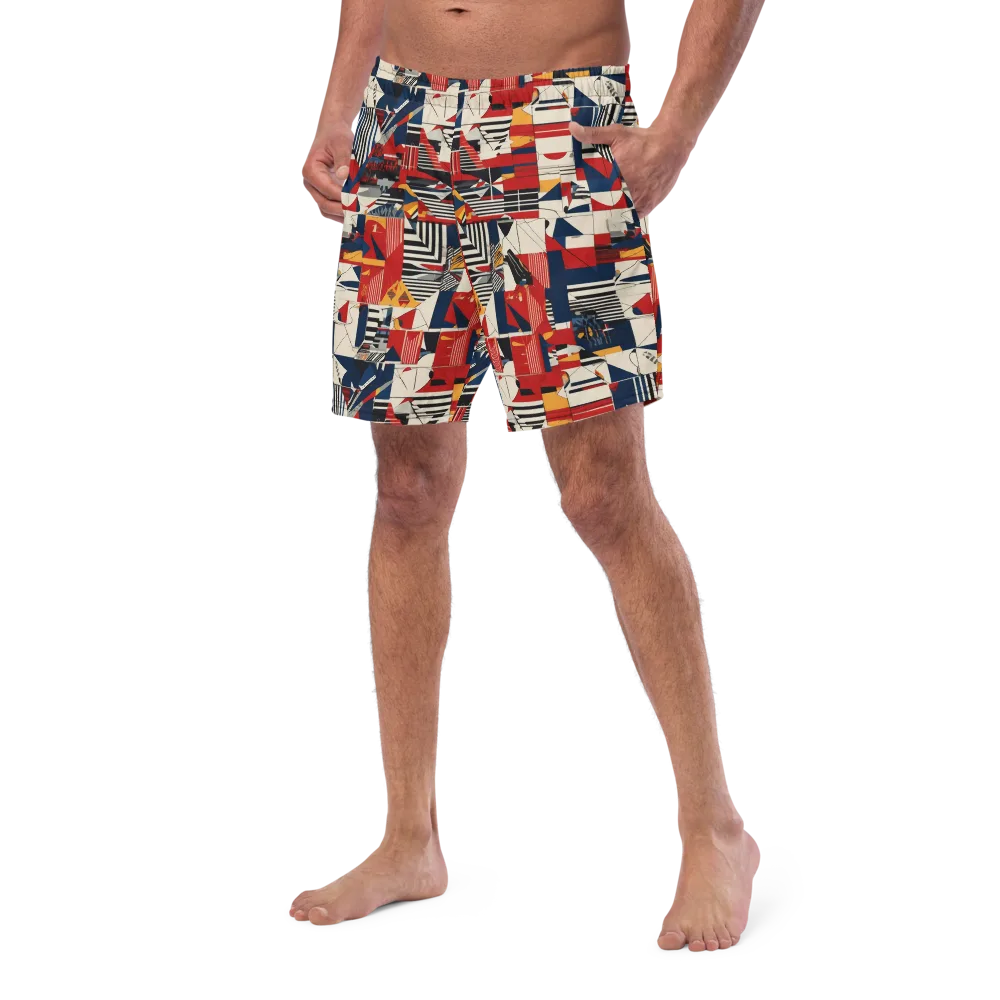 Redline Geometry on Swim Trunks — Left Front