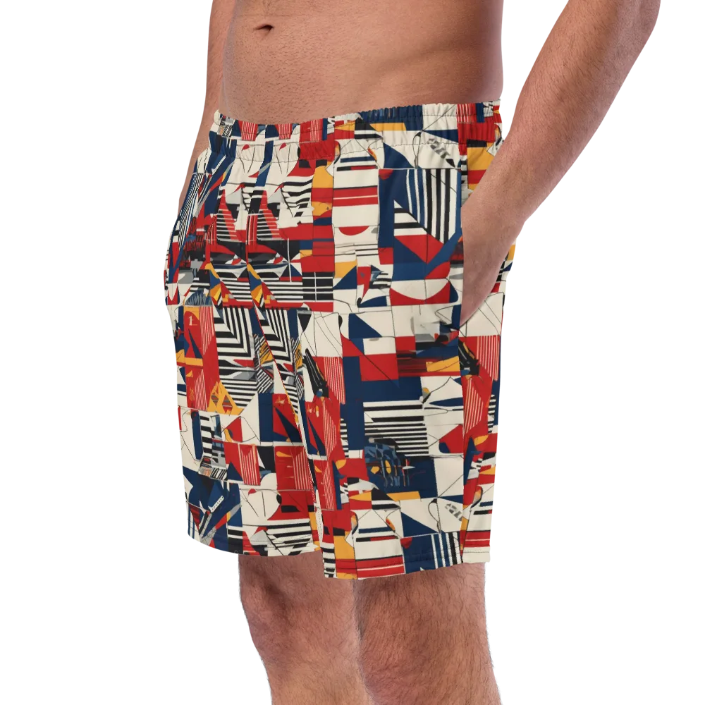 Redline Geometry on Swim Trunks — Left Front