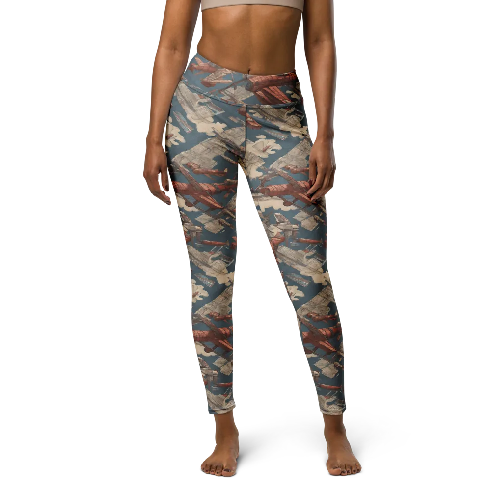 Cloud Squadron on Yoga Leggings — Front