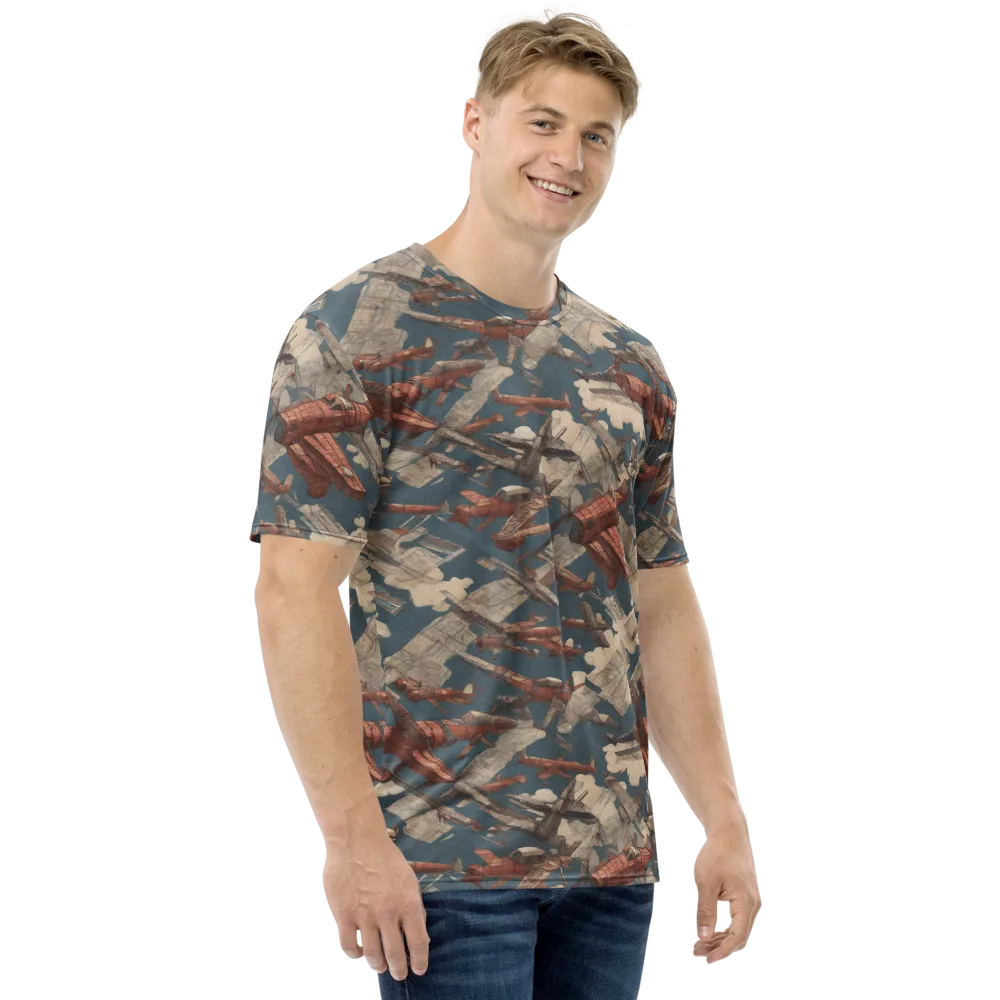 Cloud Squadron on Men's Crew Neck T-Shirt — Right