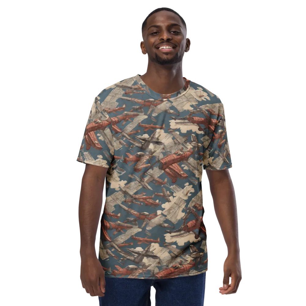 Cloud Squadron on Men's Crew Neck T-Shirt — Front