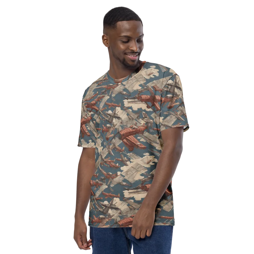 Cloud Squadron on Men's Crew Neck T-Shirt — Left