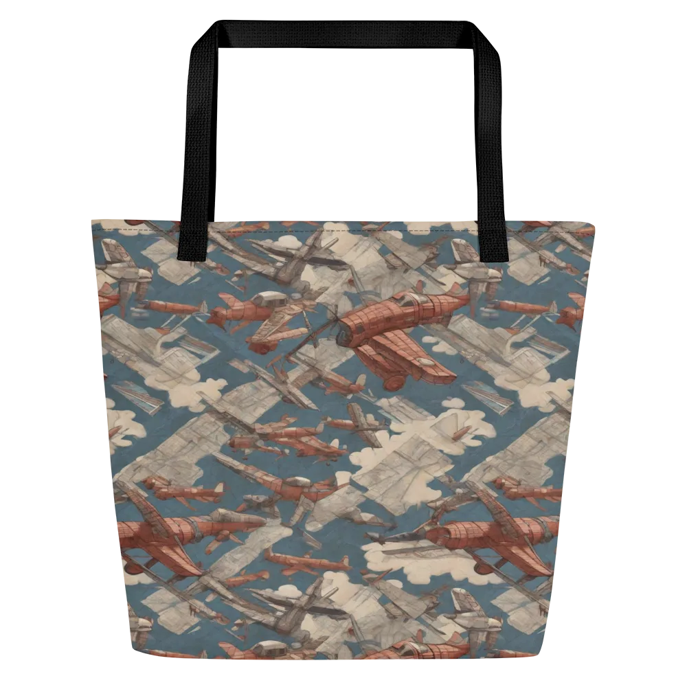 Cloud Squadron on Large Tote Bag W/ Pocket — Front