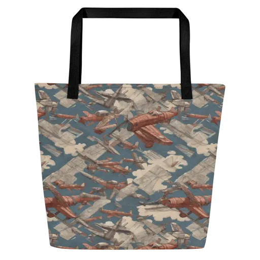 Cloud Squadron on a Large Tote Bag W/ Pocket