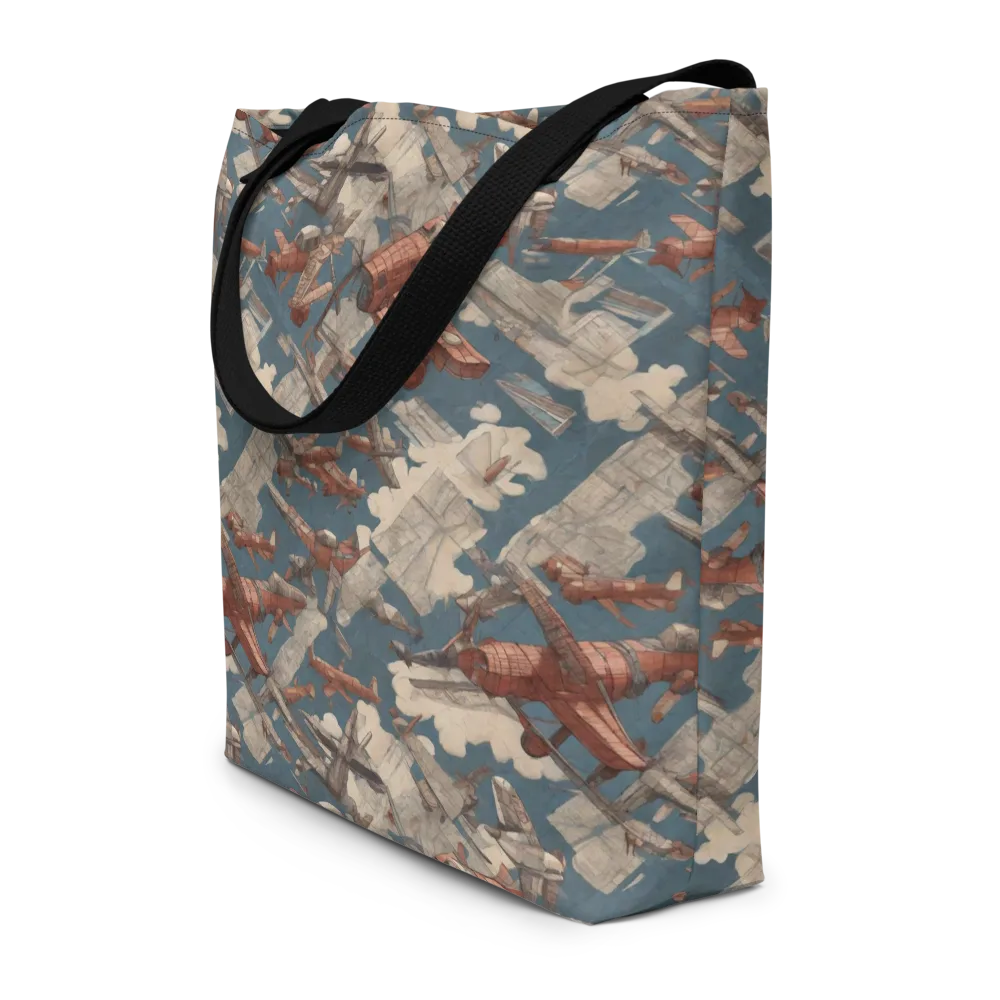 Cloud Squadron on Large Tote Bag W/ Pocket — Front