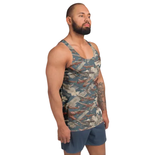 Cloud Squadron on a Men's Tank Top