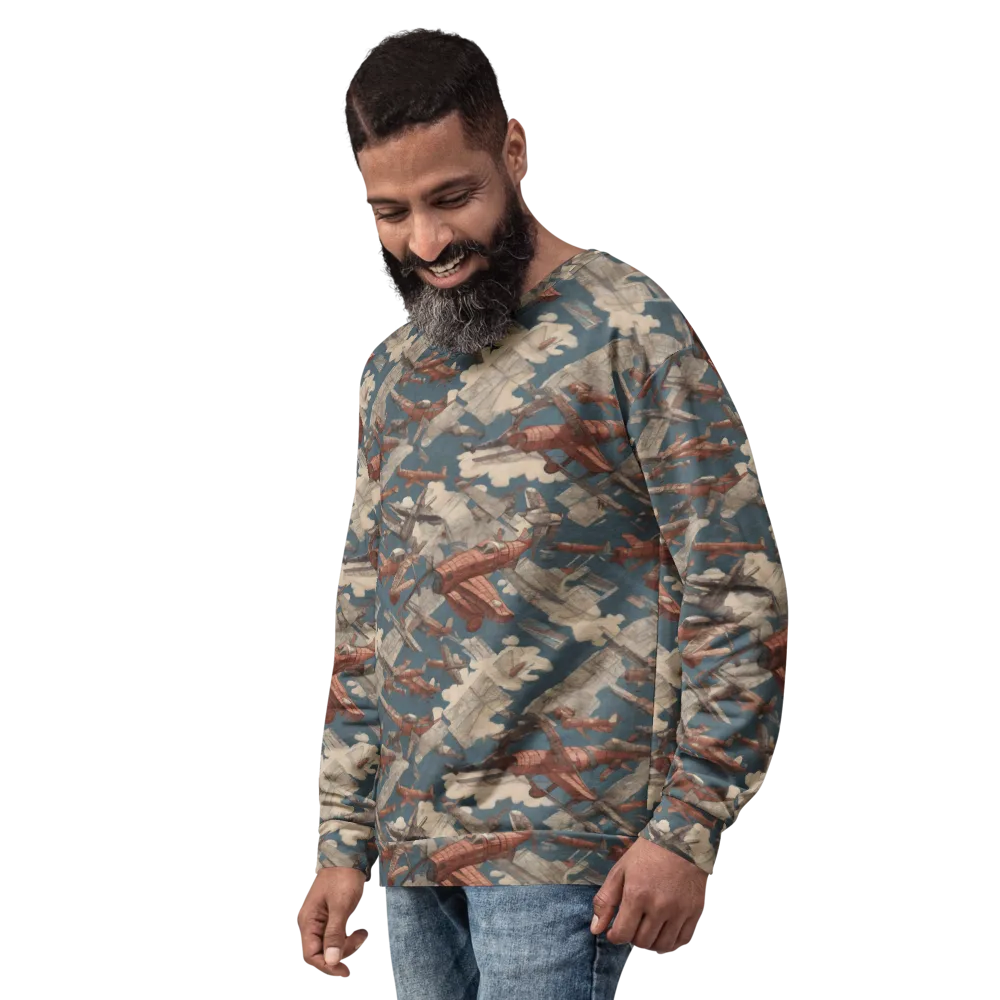 Cloud Squadron on Sweatshirt — Left Front