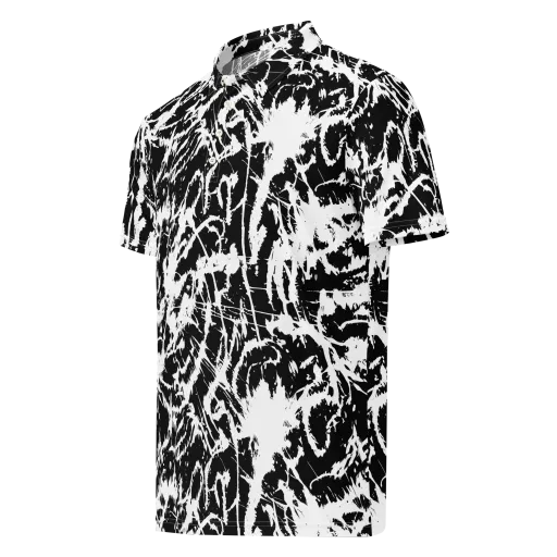 Monochrome Wild on a Men's Slim Fit Polo Shirt