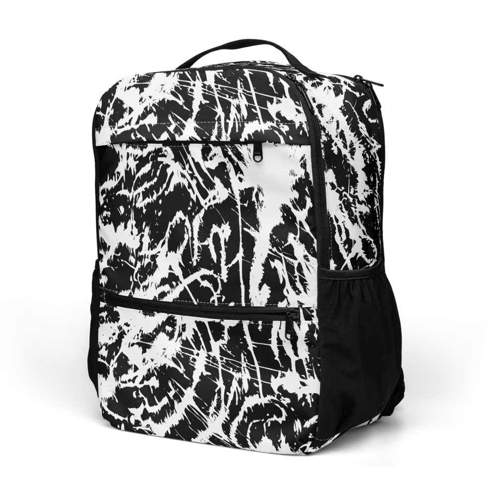 Monochrome Wild on Utility Backpack — Left Front